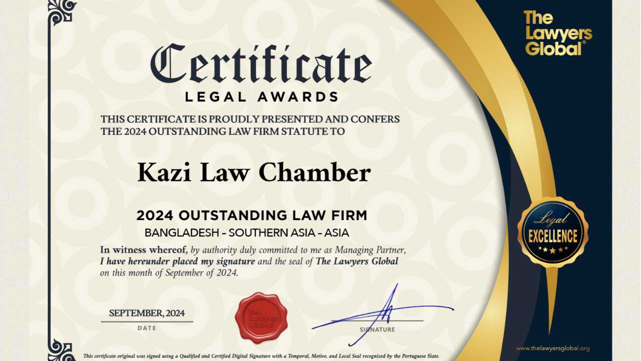 Outstanding Law Firm of 2024 - Awarded by The Lawyers Global